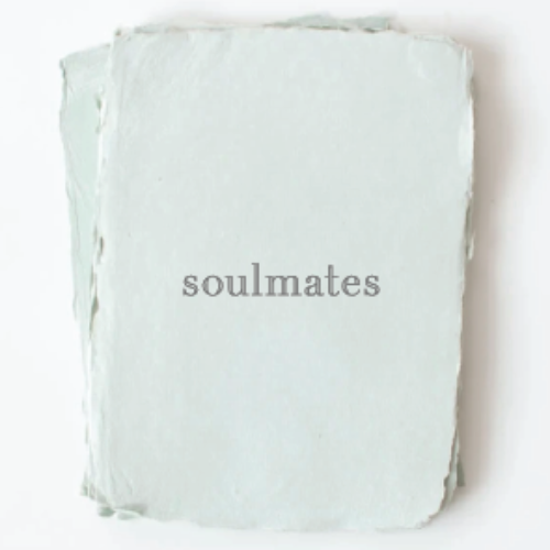 Handmade Paper "soulmates" Love Greeting Card
