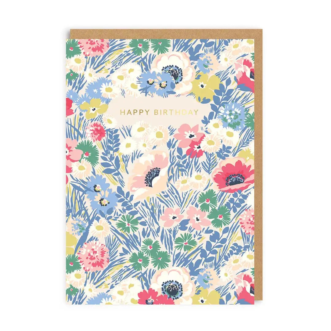 Cath Kidson Meadow Floral Birthday Card