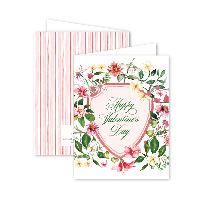Spring Flowers "Happy Valentines Day" Greeting Card  | Putti Fine Furnishings 