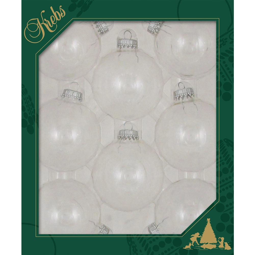 Clear Glass Ball Ornaments - Set of 8 | Putti Christmas Canada 