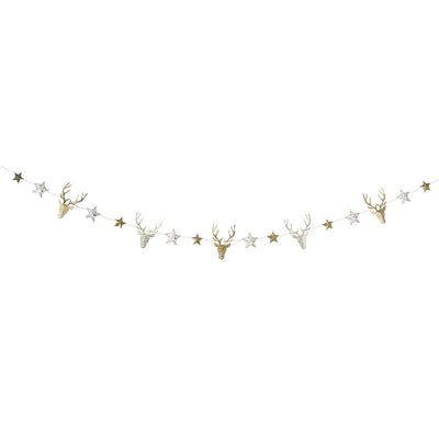 Party Porcelain Gold Stag Garland, TT-Talking Tables, Putti Fine Furnishings