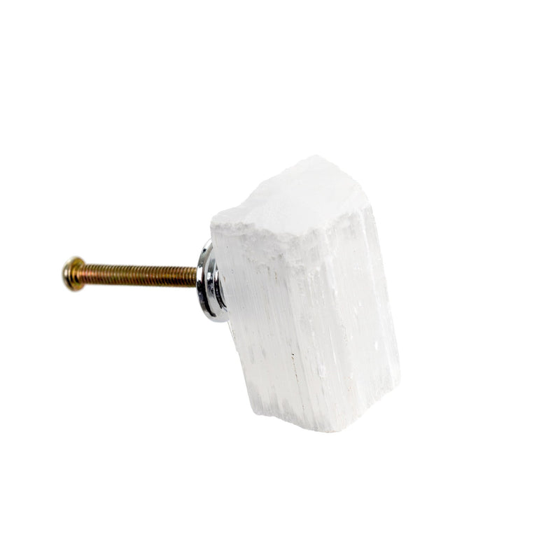 Selenite Knob - White -  Hardware - Abbot Collection - Putti Fine Furnishings Toronto Canada