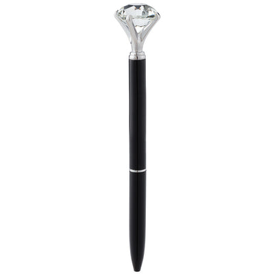 Pen with Large Gem - Black