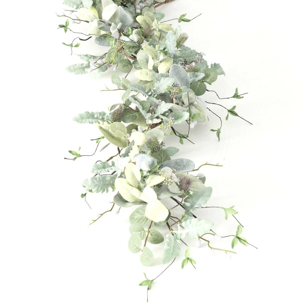 Lambs Ear, Willow, Thistle Garland