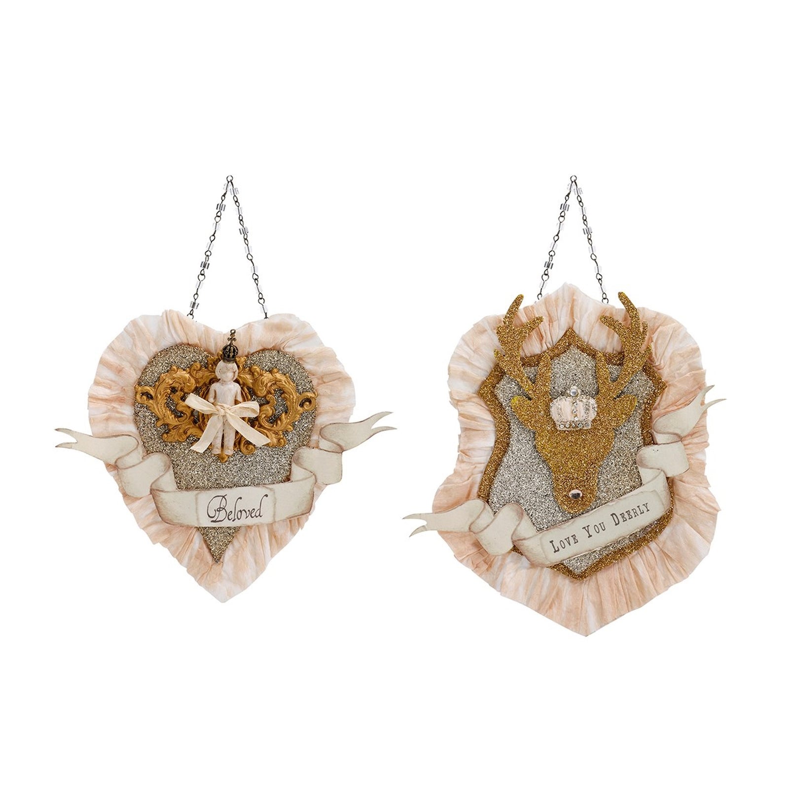 A Gilded Life Glitter Icon Paper Ornament | Putti Christmas Canada