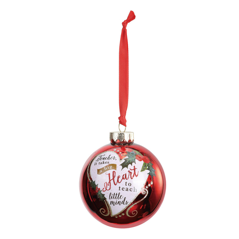 "Teacher" Message Ball Ornament