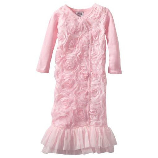  Mud Pie Pink Rosette Sleepgown, MP-Mud Pie, Putti Fine Furnishings