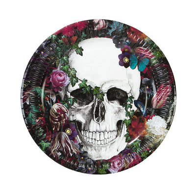 Baroque Skeleton Paper Plates, TT-Talking Tables, Putti Fine Furnishings