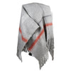 Wool Poncho - Grey with Red, TAG-Design Home Associates, Putti Fine Furnishings