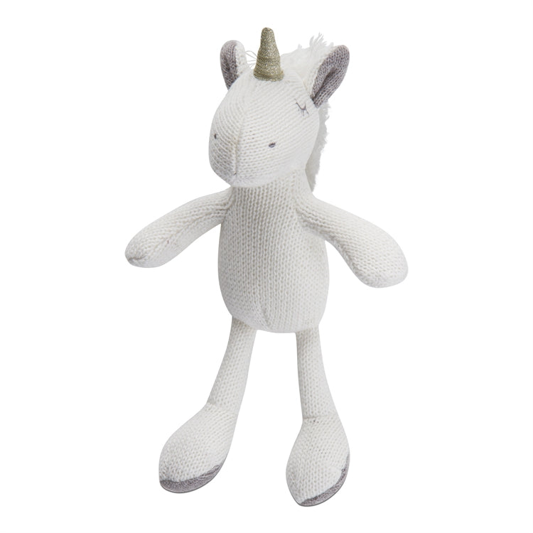 Unicorn Knit Plush Rattle | Le Petite Putti