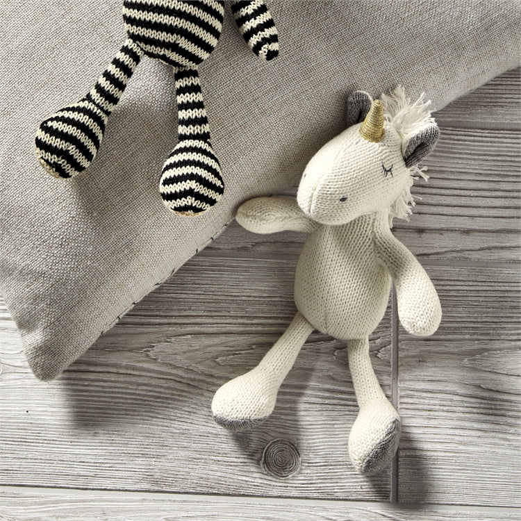 Unicorn Knit Plush Rattle | Le Petite Putti