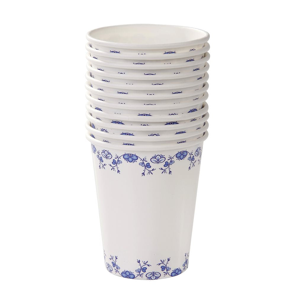  Party Porcelain Blue Paper Cups, TT-Talking Tables, Putti Fine Furnishings