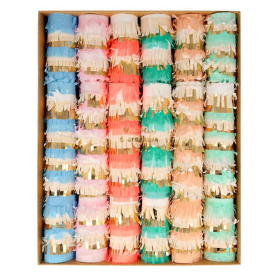 Meri Meri Pastel Fringe Crackers | Putti Christmas Celebrations