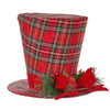 Plaid Snowman's Top Hat Tree Topper