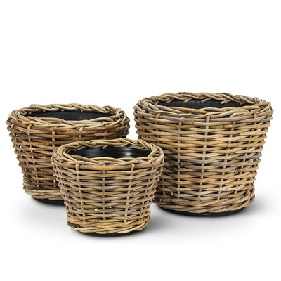 Round Woven Planter - Large 14"D