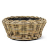 Round Low Woven Planter - Extra Large 22"D | Putti Fine Furnishings