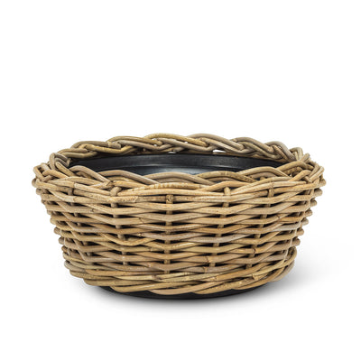 Round  Low Woven Planter - Mediium 16"D