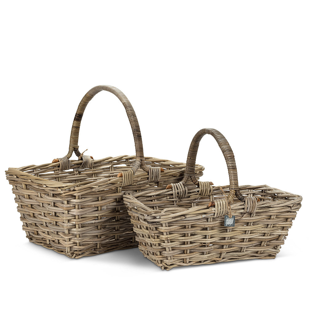 Rectangle Handled Basket | Putti Fine Furnishings Canada