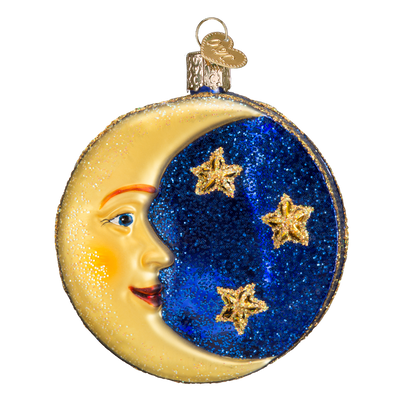 Old World Christmas Man in the Moon Glass Christmas Ornament, OWC-Old World Christmas, Putti Fine Furnishings