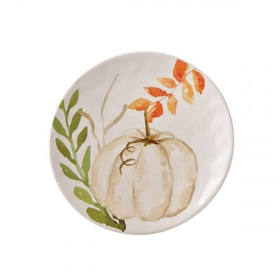 Autumn Pumpkin Salad Plate - White Pumpkin