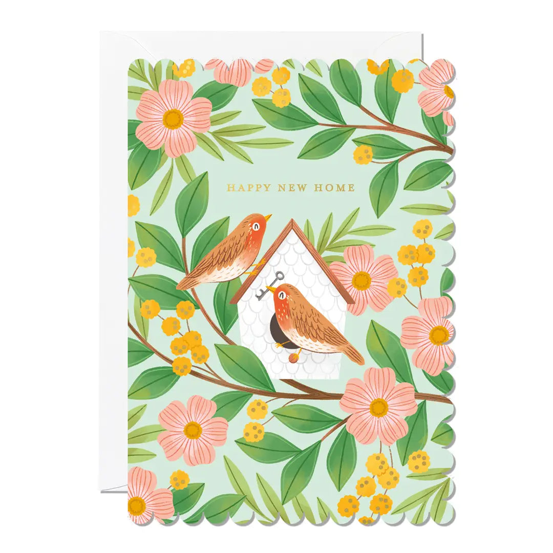 "Happy New Home" Birdhouse Greeting Card