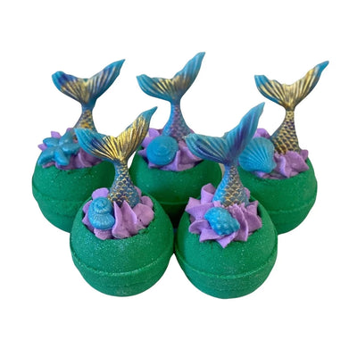 Mermaid  Bath Bombs With Foaming Butter | Le Petite Putti