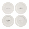 Mud Pie "Table for 4" Appetizer Plates | Putti Fine Furnishings