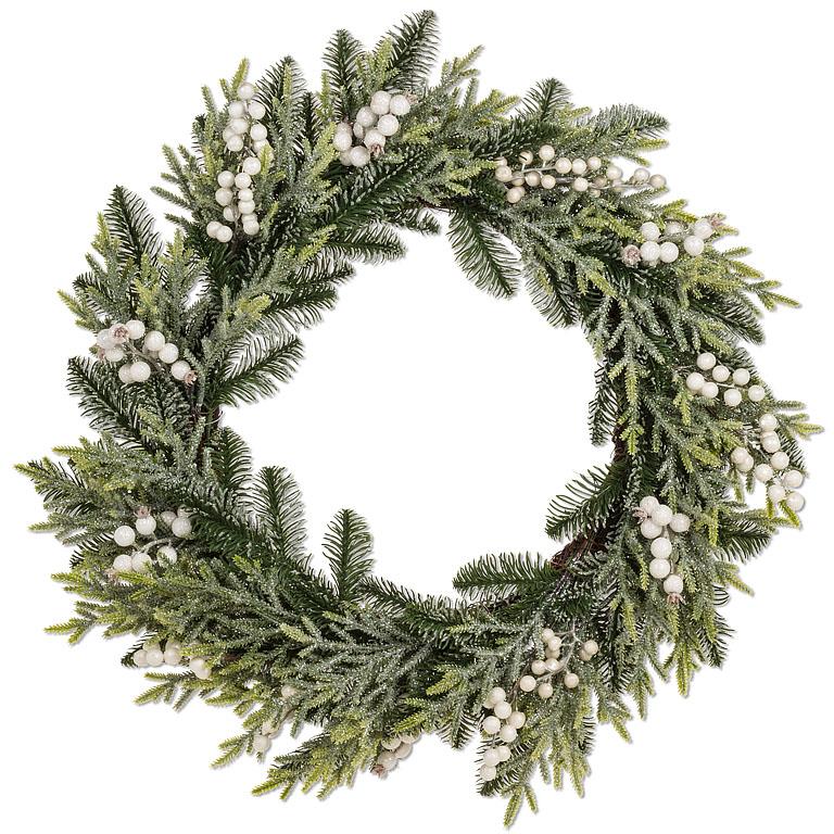Large Glittery Wreath with Berries