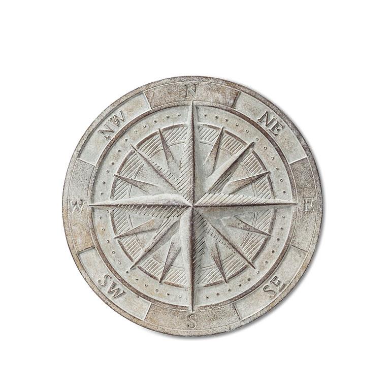 Sm Round Compass Plaque