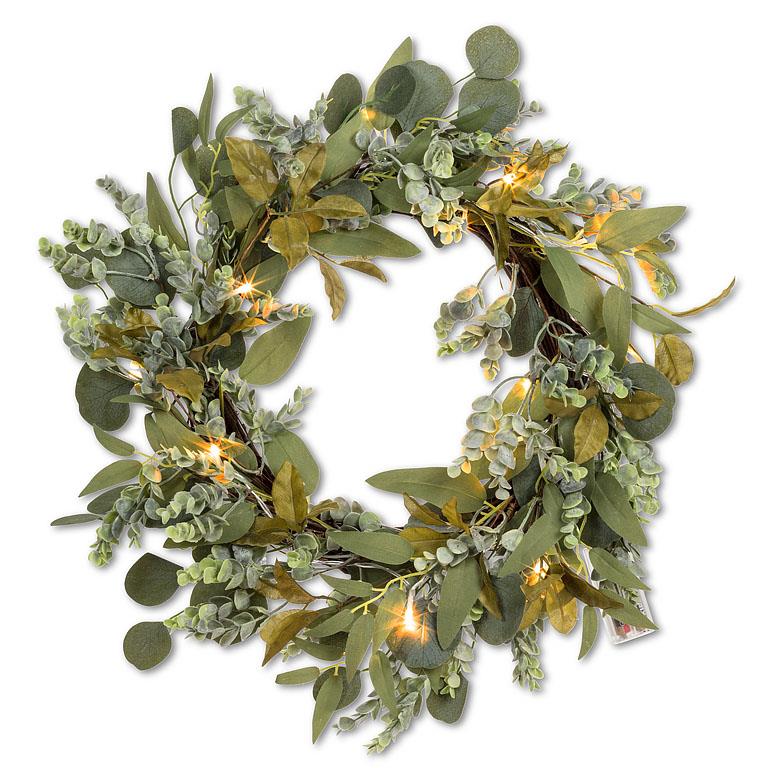 Eucalyptus Wreath with LED | Putti Christmas Decorations 