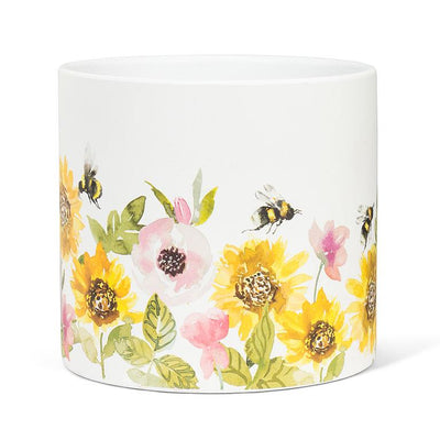 Sunflowers & Bees Large Planter