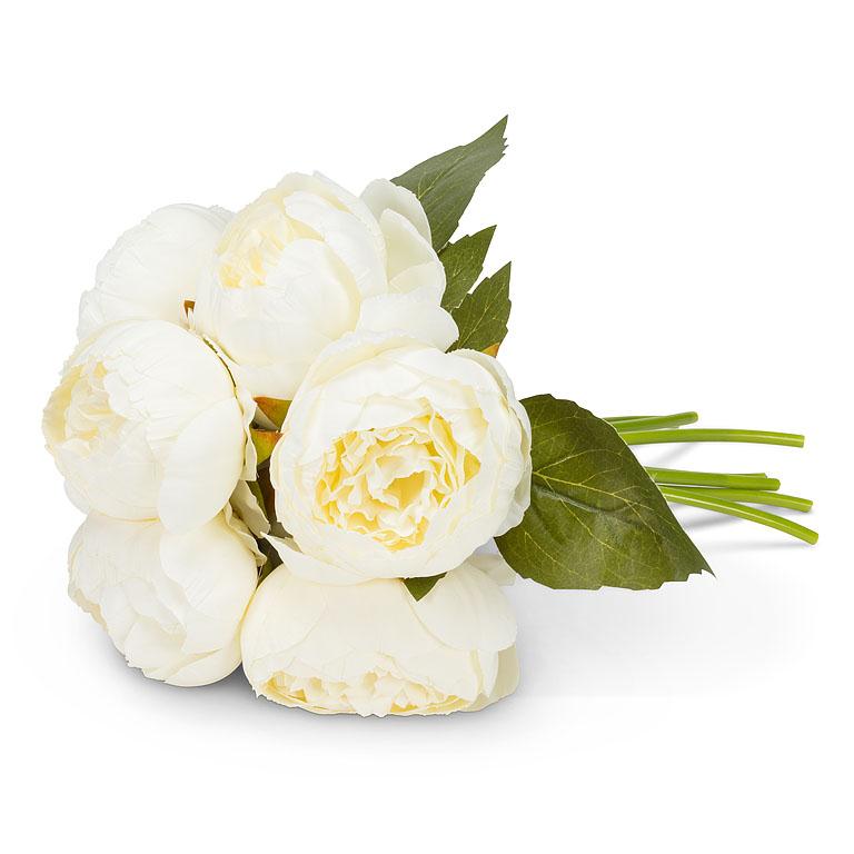 Full Peony Bouquet - White | Putti Fine Furnishings Canada 