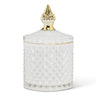 Quilted Covered Jar - White | Putti Fine Furnishings