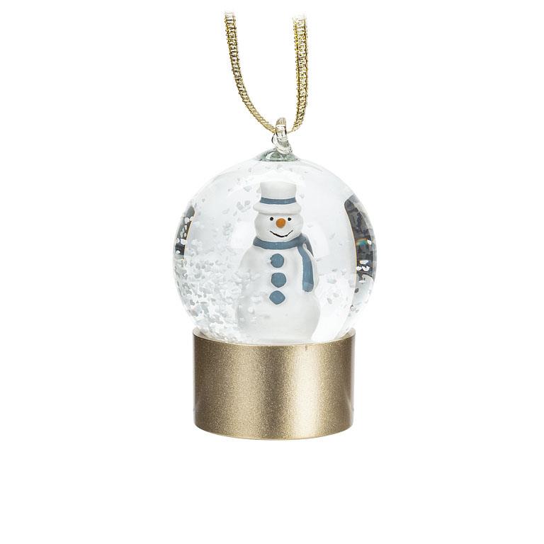 Small Snowman Snow Globe Ornament