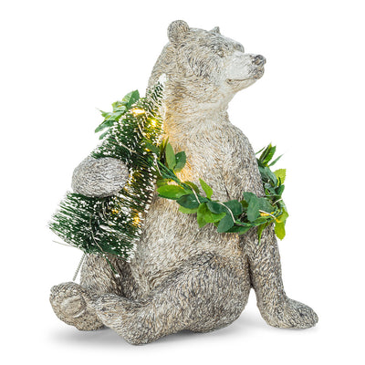 Bear with Tree and LED Wreath | Putti Christmas Canada