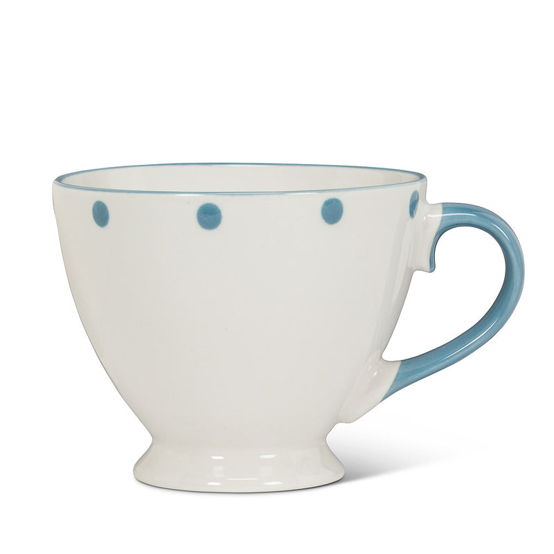 Pedestal Cup with Blue Dots