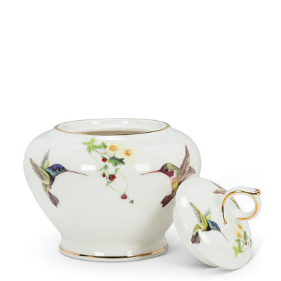 Hummingbird Covered Pot