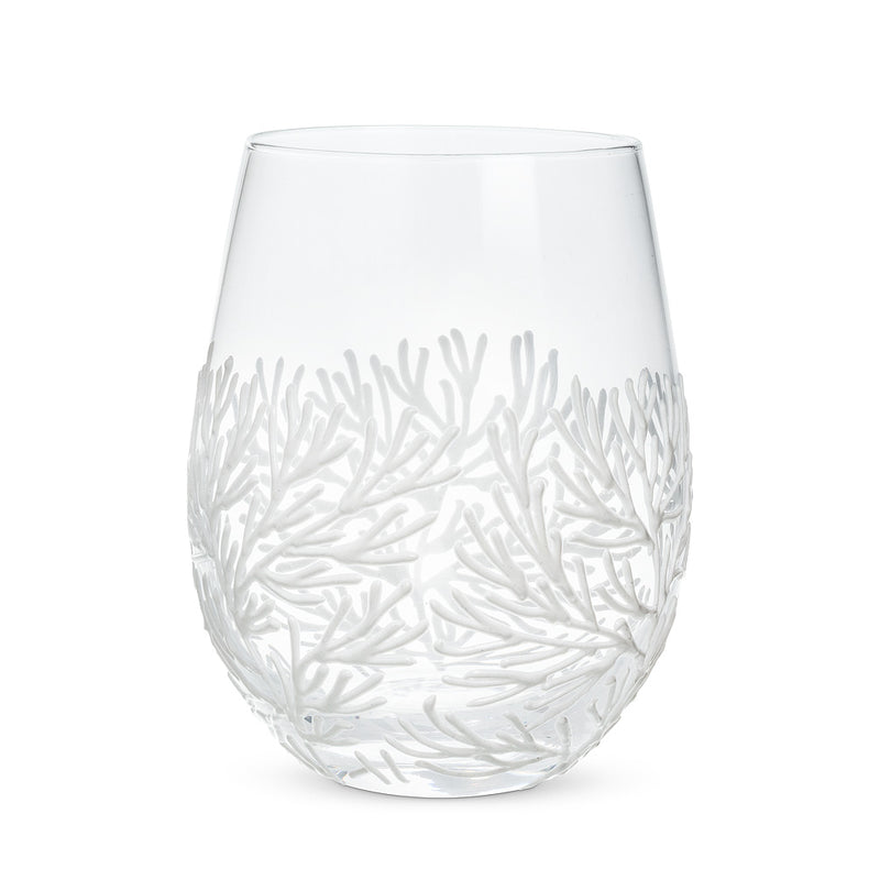 Coral Branch Stemless Goblet | Putti Fine Furnishings Canada
