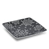 Grey Square Snowflake Plate