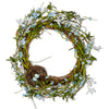 Blue Flower & Nest Wreath | Putti Fine Furnishings Canada