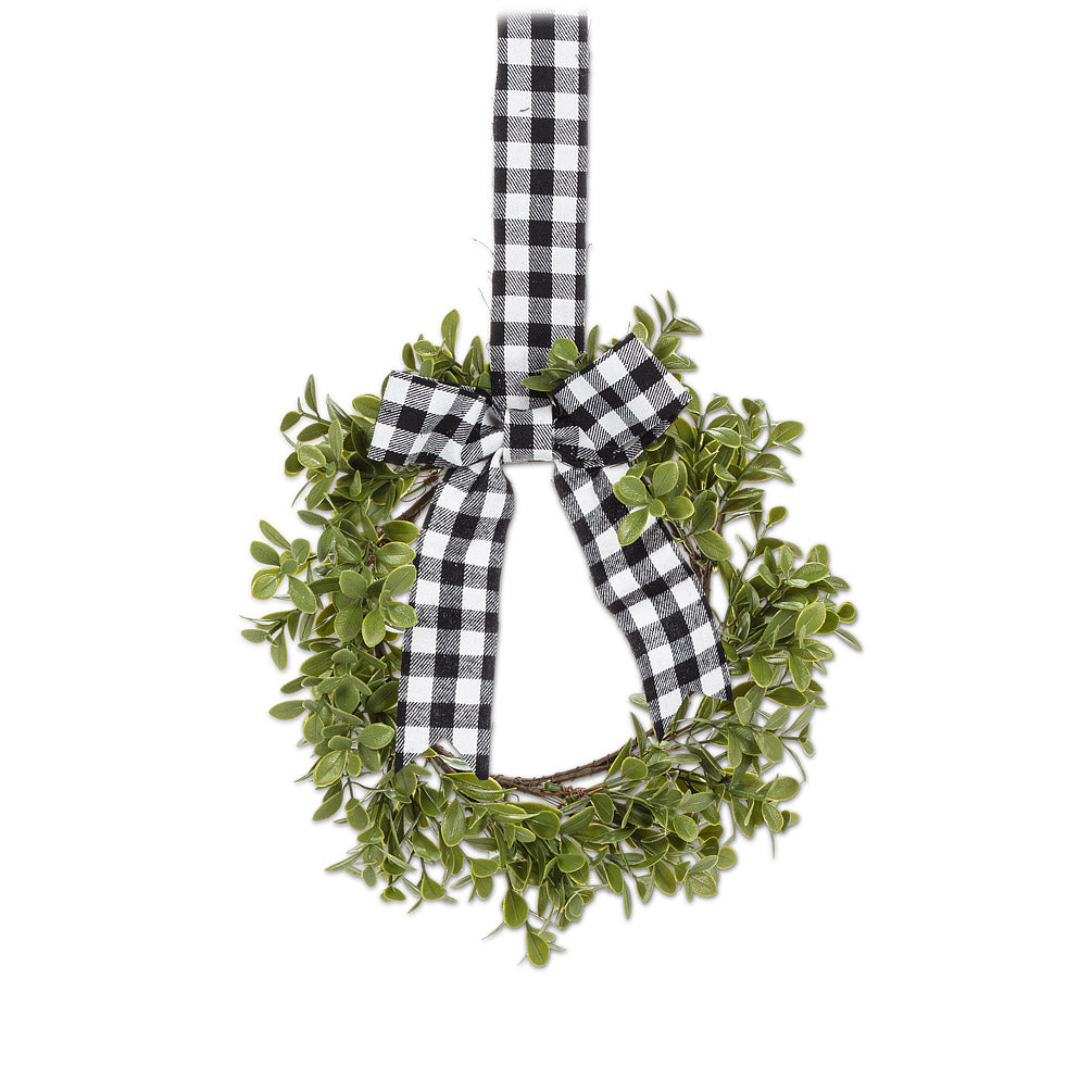 Boxwood Wreath with Ribbon - Small | Putti Christmas Celebrations