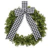 Boxwood Wreath with Ribbon - Large | Putti Christmas Canada