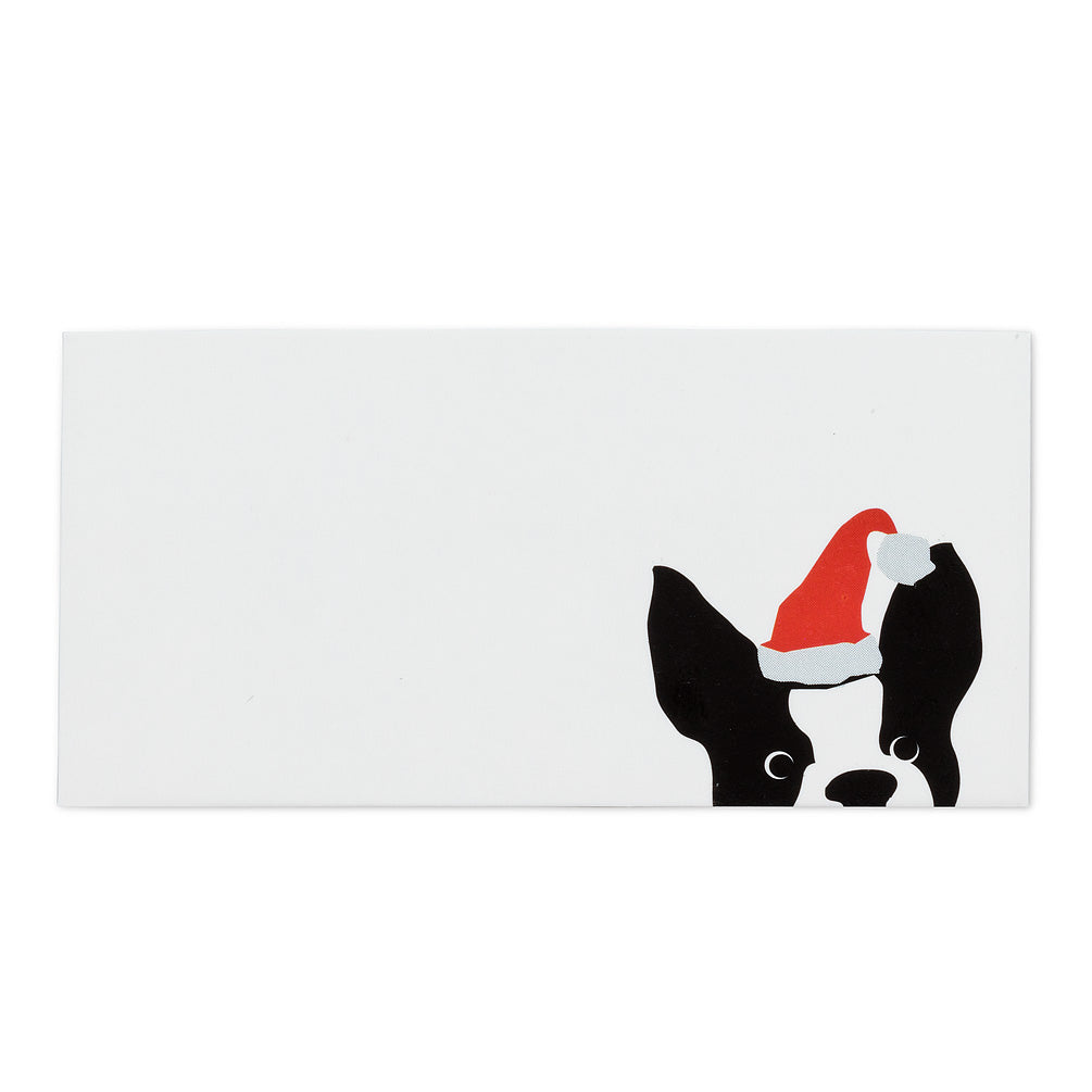 Dog with Santa Hat Place Cards