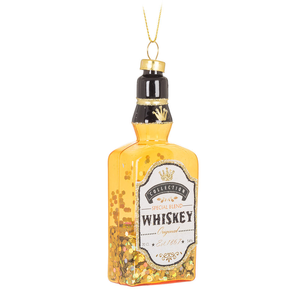 Whiskey Gold Glass Ornament | Putti Christmas Canada 