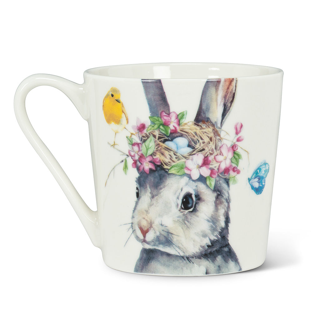 Rabbit with Nest Mug | Putti Fine Furnishings Canada