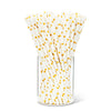 Straws with Gold Stars - Box of 100