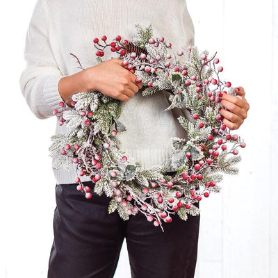 Frosty Wreath with Berries