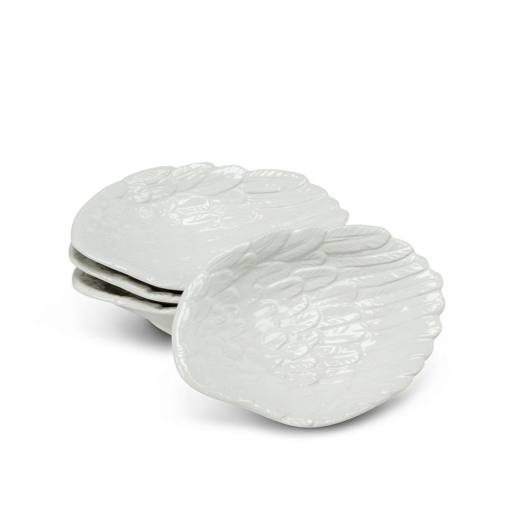Small Angel Wing Dishes. Set of 4 | Putti Fine Furnishings 