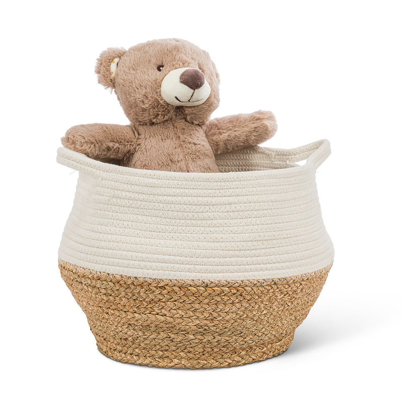 Round Rope Basket with Handles | Putti Fine Furnishings Canada 