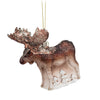 Standing Moose Glass Ornament